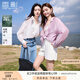香影天絲輕薄開衫襯衫外套女夏季2025新款高級感襯衣戶外寬松上衣 粉紫 S