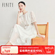菲妮迪（FINITY）【新中式】連衣裙2025夏季新款簡約設計感優(yōu)雅裙子女 白色 M