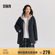 森馬（Semir）外套女中長(zhǎng)款西裝領(lǐng)通勤寬松2024冬含羊毛雙面呢夾克109724108021