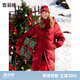 歌莉婭 新年紅品羽絨服女款紅色新中式盤扣鵝絨服外套1BNR8D200 53R椒紅 XS