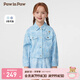 PawinPaw卡通小熊童裝25年春夏新款女童寬松舒適百搭牛仔外套 Blue藍色/50 120 cm
