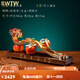 RWTW事事柿柿如意琺瑯彩新中式客廳擺件領(lǐng)導(dǎo)送禮搬家禮物喬遷新居禮品 大號事事如意(胡桃木底座)