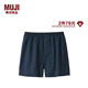 無印良品（MUJI）男式 萊賽爾 前開口 平角內(nèi)褲 四角內(nèi)褲FAE43A3A 藏青色 1條 XL 180/92A