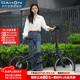 大行（DAHON）P10折疊自行車20英寸10速鋁合金成人通勤V剎 PAA003 珠光深藍(lán)