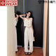 SNYDER WEAR休閑套裝女外穿馬甲背心女2026夏季韓版寬松垂感闊腿褲長(cháng)褲兩件套 白色馬甲 S 建議80-100斤