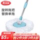 美麗雅旋轉(zhuǎn)拖把加速桿家用甩水拖地通用桿配件 墩布拖把頭 藍(lán)色【共2兩拖頭】