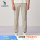 哈吉斯（HAZZYS）男裝 春秋款潮流直筒長褲顯瘦男士通勤休閑褲ATDZP03AP01 淺灰色LE 34 （175/82A）