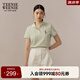 Teenie Weenie小熊女裝POLO衫T恤2025夏季新款簡約休閑學(xué)院風(fēng)短袖