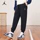Jordan耐克AJ童裝兒童長(cháng)褲秋季新款男童運動(dòng)休閑褲 正黑色