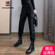 AEMAPE休閑褲女2025春秋冬季女裝時(shí)尚百搭工裝褲顯瘦高腰嘻哈褲子女裝 黑色褲S109 L _建議108斤—120斤
