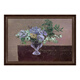 法式中古風(fēng)抽象靜物花瓶小眾復古掛畫(huà)橫板裝飾畫(huà)客廳玄關(guān)手繪油畫(huà) A 純手繪油畫(huà) 單幅 外框85*60cm（畫(huà)芯75*50cm 胡桃