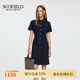 SCOFIELD女裝干練翻領(lǐng)襯衫連衣裙修身短款A(yù)字連衣裙2025夏季新品 藏青色 S 160