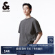 杰克·瓊斯（JACK&JONES）夏季新款寬松潮可調(diào)節(jié)抽繩底擺時(shí)尚舒適簡(jiǎn)約T恤短袖男裝224201073 G04深花灰 常規(guī) L 180