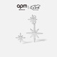 APM Monaco 六芒星耳釘女不對(duì)稱女銀耳飾奢華耳環(huán)生日送女友七夕禮物 經(jīng)典銀流星