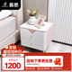 慕思（de RUCCI）床頭柜臥室現(xiàn)代簡(jiǎn)約巖板帶抽屜收納柜子小型床頭柜 062【粉+白】