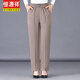 恒源祥媽媽褲子春秋新款松緊高腰大碼彈力直筒褲中老年休閑寬松舒適長(cháng)褲 卡其色 3XL 【建議125-140斤】