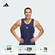 adidas雙面穿籃球運動梭織背心男裝夏季新款阿迪達(dá)斯官方 深靛藍(lán)/純硫黃   XL