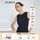 PORTS寶姿新品女裝優(yōu)雅束腰連體褲LL8P085NWB011 黑色 XS 2