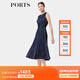 PORTS寶姿女裝春季新款氣質(zhì)通勤百褶連衣裙女ALP8D083RPP087 丈青混色 S (4)