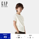 Gap男女童2025春季新款純棉小熊刺繡短袖T恤百搭兒童裝上衣756113 奶白色 160 cm(14-15歲) 亞洲尺碼