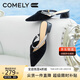 康莉（COMELY）羊皮包頭拖鞋女25年夏季粗跟法式兩穿涼拖尖頭穆勒鞋 黑色 36