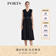 PORTS寶姿女裝2025春夏新款無(wú)袖收腰小黑裙LQ8D226TWB005 黑色 XS 2