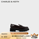 CHARLES&KEITH厚底松糕樂(lè)福鞋單鞋女生日禮物女CK1-70900494 Burgundy葡萄酒紅色 39