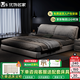 優(yōu)飾名家廣東佛山大象耳朵床麂皮絨布床意式輕奢1.8*2m主臥雙人床儲物軟包 床+偏硬護脊椰棕彈簧床墊+1柜 2*2.2氣壓結(jié)構(gòu)【大容量儲物】