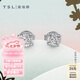 謝瑞麟（TSL）18K金耳釘幾何鑲嵌圓鉆耳飾女款單只BE277（63890 ）