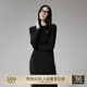歐時力OCHIRLY羊毛長款毛織連衣裙女收腰優(yōu)雅通勤2025春季新品 黑色 L