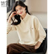她享衛衣女復古愛(ài)心刺繡立領(lǐng)半拉鏈衛衣春秋設計感長(cháng)袖上衣T143W1012