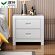 雙葉全實(shí)木床頭柜現代簡(jiǎn)約新中式家用臥室床邊柜儲物柜小型純2025新款 白色 胡桃木 53x40x50cm
