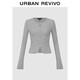 UR2025秋季新款女裝簡(jiǎn)約休閑百搭紐扣長(cháng)袖T恤UWJ450128