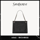 YSL圣羅蘭【禮物】女士NIKI SHOPPING中號(hào)復(fù)古牛皮革購(gòu)物包手袋 黑色 U