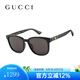 古馳（GUCCI）方框顯瘦眼鏡古馳墨鏡女開車防曬太陽鏡男奢侈品眼鏡 禮物 GG0637SK-001黑色