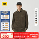 CAT卡特新品男士工裝風(fēng)格燈芯絨兩貼袋襯衫內(nèi)外可穿襯衫 墨綠色 2XL