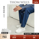 THOM WILLS【雷軍同款】厚底小白鞋男增高真皮商務(wù)透氣板鞋休閑皮鞋夏季男鞋 白色G931-1 (霧面牛皮) 40 /7碼