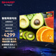 SHARP夏普護眼電視 新品50/55/65/75/86英寸智慧語音全面屏4K超清網(wǎng)絡(luò)WIFI 手機投屏智能液晶平板電視機 75英寸 【24年款3+32G全面屏60HZ】