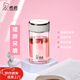 希諾（HEENOOR）單層加厚玻璃杯小巧便攜式帶濾網(wǎng)男女士泡茶水杯透明水晶杯了 360ML  芋艿白