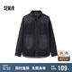 森馬長袖襯衫男秋季時(shí)尚復(fù)古不規(guī)則牛仔上衣寬松潮109524105105