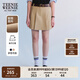 Teenie Weenie小熊女裝簡(jiǎn)約夏季休閑褲裙褲百褶學(xué)院風(fēng)時(shí)髦褲子女 卡其色 S (160)