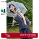 詩凡黎（'SEIFINI）【明星同款】薄荷丹寧詩凡黎牛仔連體褲2024夏甜酷無袖背帶長褲女 牛仔藍(lán)連體褲 S