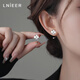 Lnieer999足銀四葉草耳釘女2025新爆款睡覺免摘養(yǎng)耳洞耳環(huán)女耳骨釘耳飾 四葉草耳釘【999足銀】
