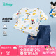迪士尼寶寶（Disney Baby）童裝男童套裝潮酷米奇短袖套裝舒適柔軟24年夏新品 白色+牛仔藍 90