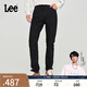 Lee【張凌赫代言】商場同款春夏709修身錐形黑色男牛仔褲休閑潮流 黑色（褲長29） 29