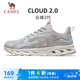 駱駝（CAMEL）網(wǎng)面透氣女鞋輕量健步休閑運(yùn)動(dòng)鞋子 K25B60L8015 灰粉 37