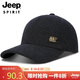 吉普（JEEP）羊毛帽子男士棒球帽秋冬加厚保暖鴨舌帽男女士百搭防寒帽A0627