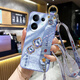 格蘭納vivoS30手機殼S30Promini孔位全包腕帶支架小清新鉆石財源藍斜挎繩防摔保護套創(chuàng  )意簡(jiǎn)約潮流網(wǎng)紅 丁香紫-鉆石財源藍ZB【加背帶】 VIVO S30