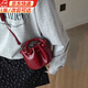韞舜手提菜籃包包女2025新款潮時(shí)尚韓版水桶包百搭斜挎紅色小包 迷你菜籃包【紅色】 16*8*12cm