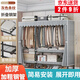 蝸家免安裝折疊衣柜出租房簡易衣柜宿舍衣服柜雙人布衣柜大號(hào)臥室衣柜 灰色條紋【折疊款-長149.5cm】